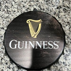 GUINNESS Black Harp Bottle Cap sign for Wall. (mount not included) NWT
